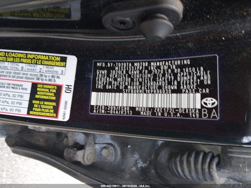 2019 Toyota Corolla VIN 5YFBURHE1KP896030 IAAI salvage auction — FRONT END, Clear (Missouri), sold $1,900 on 2026-07-30 (photo 9)