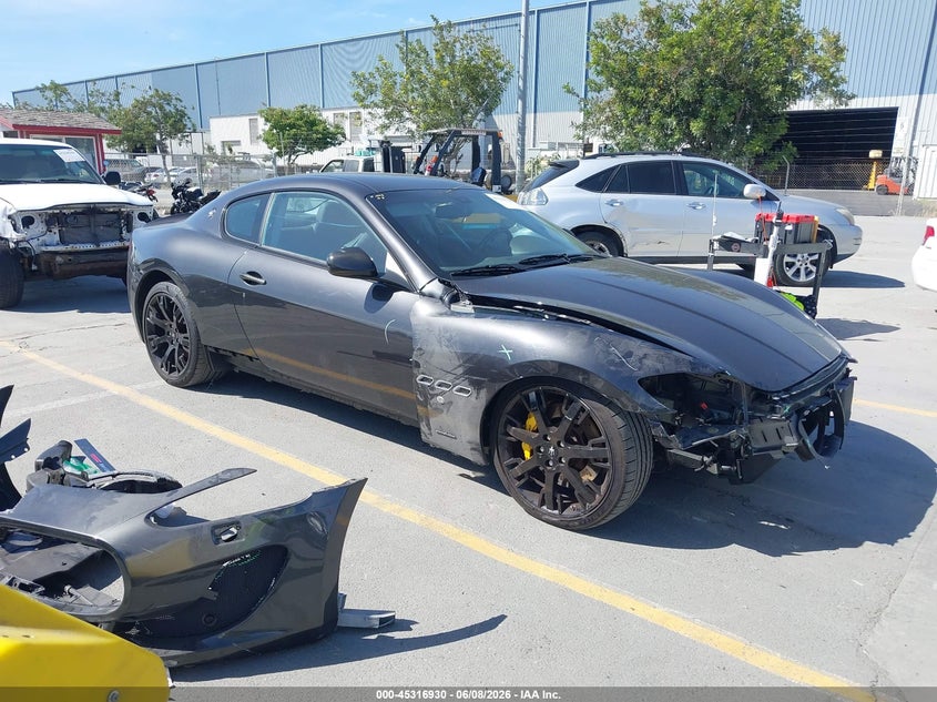 2017 Maserati Granturismo VIN ZAM45VLA4H0186525 IAAI salvage auction — FRONT END, Salvage (California), sold $11,500 on 2026-08-03 (photo 1)