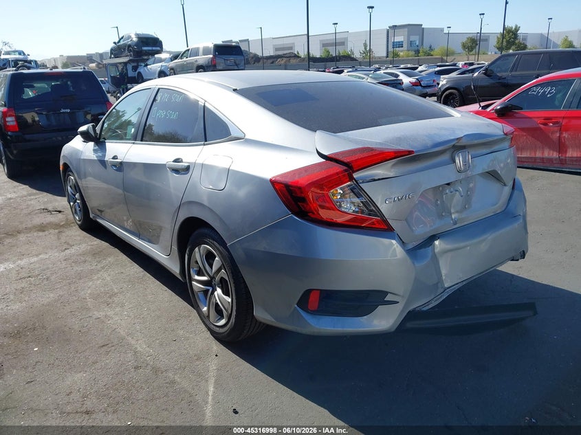 2018 Honda Civic VIN 2HGFC2F56JH538068 IAAI salvage auction — FRONT & REAR, Salvage Title, sold $5,600 on 2026-08-06 (photo 3)