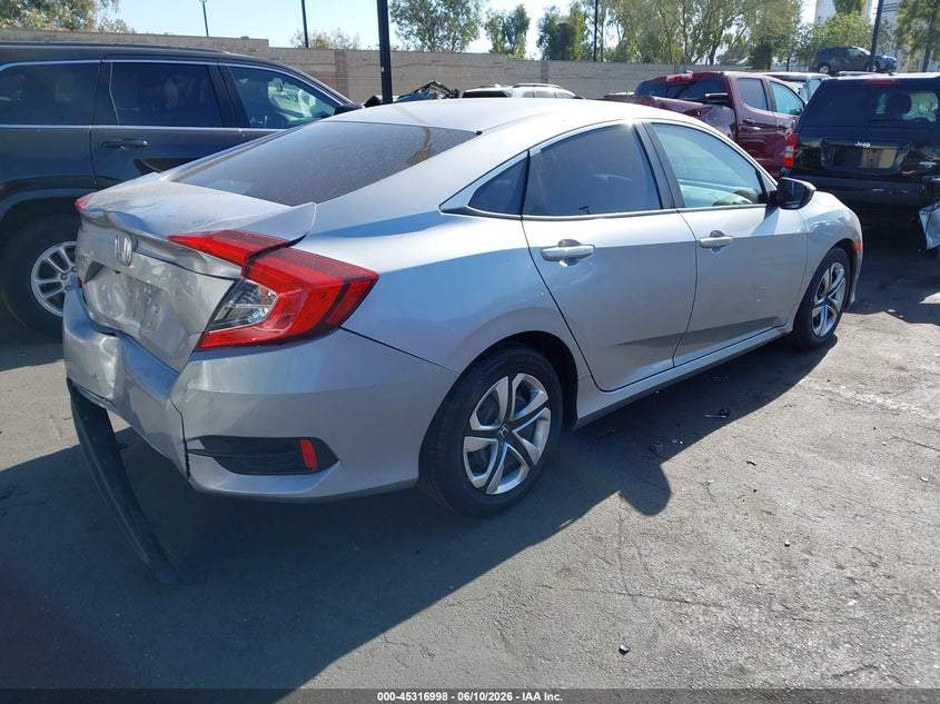 2018 Honda Civic VIN 2HGFC2F56JH538068 IAAI salvage auction — FRONT & REAR, Salvage Title, sold $5,600 on 2026-08-06 (photo 4)