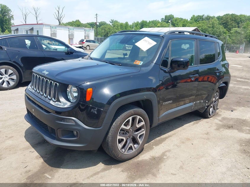 2017 Jeep Renegade VIN ZACCJBBB8HPE42020 IAAI salvage auction — LEFT REAR, Salvage - Greater Than 75% (Maryland), sold $1,800 on 2026-08-11 (photo 2)