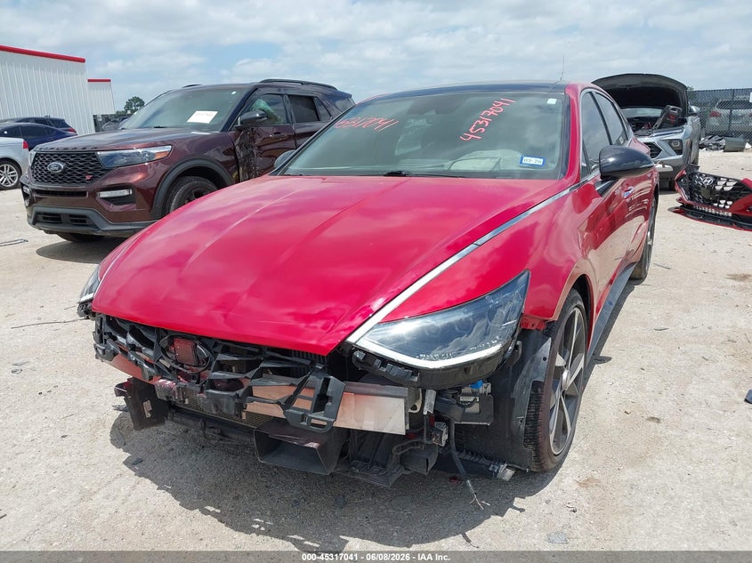 2021 Hyundai Sonata VIN 5NPEJ4J23MH082681 IAAI salvage auction — FRONT END, Salvage Title, sold $4,550 on 2026-07-28 (photo 2)