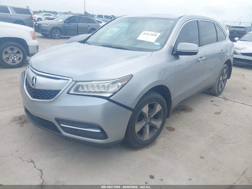 2016 Acura Mdx VIN 5FRYD3H23GB019442 IAAI salvage auction — RIGHT FRONT, Salvage Title, sold $1,600 on 2026-09-04 (photo 2)