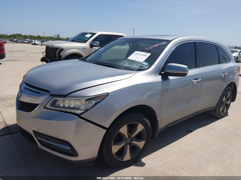 2016 Acura Mdx VIN 5FRYD3H23GB019442 IAAI salvage auction — Unknown, Salvage Title, sold $2,200 on 2026-09-12 (photo 2)