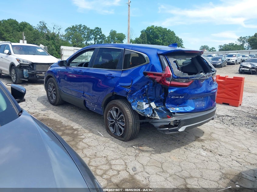 2022 Honda Cr-v VIN 7FARW1H53NE011034 IAAI salvage auction — REAR END, Salvage (Georgia), sold $7,700 on 2026-07-15 (photo 3)