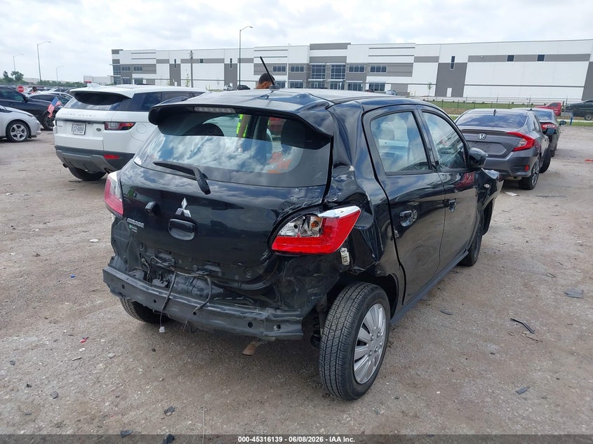 2021 Mitsubishi Mirage VIN ML32AUHJ0MH007566 IAAI salvage auction — FRONT END, Salvage (Texas), sold $1,350 on 2026-07-28 (photo 4)