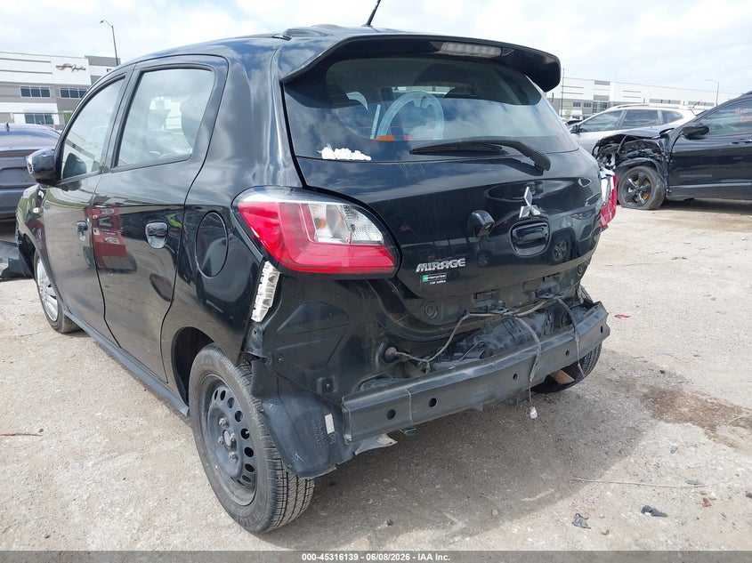 2021 Mitsubishi Mirage VIN ML32AUHJ0MH007566 IAAI salvage auction — FRONT END, Salvage (Texas), sold $1,350 on 2026-07-28 (photo 6)