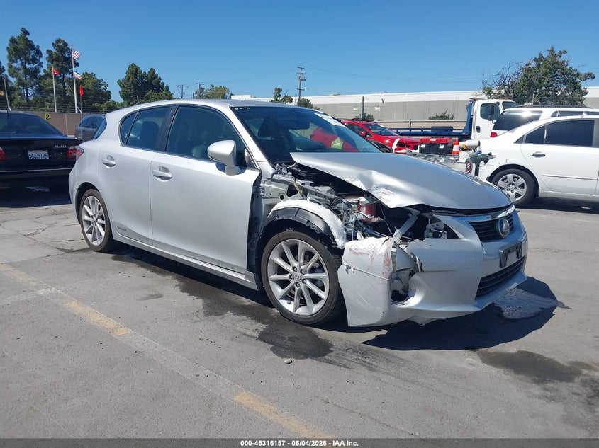 2012 Lexus Ct VIN JTHKD5BH9C2120478 IAAI salvage auction — NORMAL WEAR, Clear - Dealer Only (California), sold $5,350 on 2026-07-06 (photo 1)