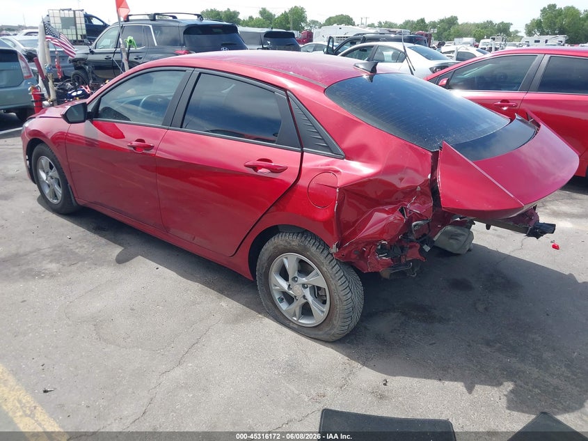2022 Hyundai Elantra VIN KMHLL4AG3NU308685 IAAI salvage auction — REAR END, Salvage Title, sold $1,000 on 2026-07-30 (photo 3)