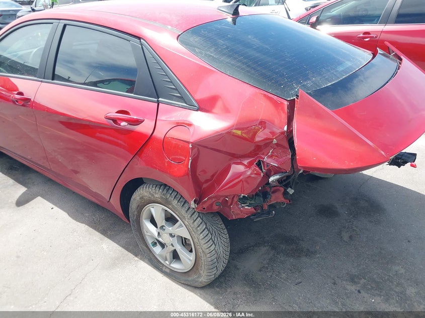 2022 Hyundai Elantra VIN KMHLL4AG3NU308685 IAAI salvage auction — REAR END, Salvage Title, sold $1,000 on 2026-07-30 (photo 6)