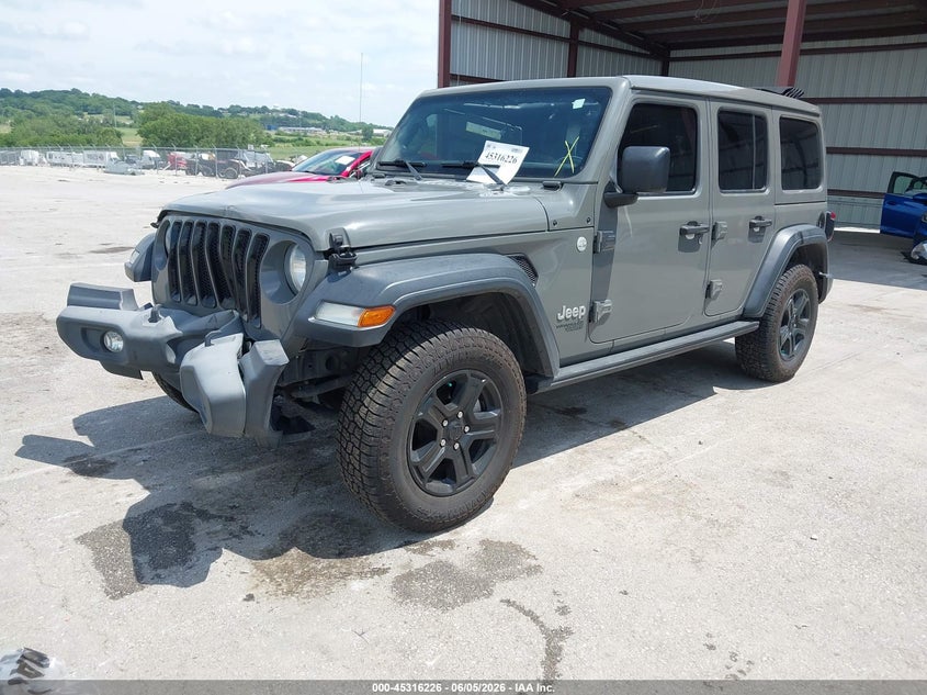 2020 Jeep Wrangler / VIN 1C4HJXDG4LW293452 IAAI salvage auction — FRONT END, Salvage Title, sold $8,300 on 2026-07-09 (photo 2)