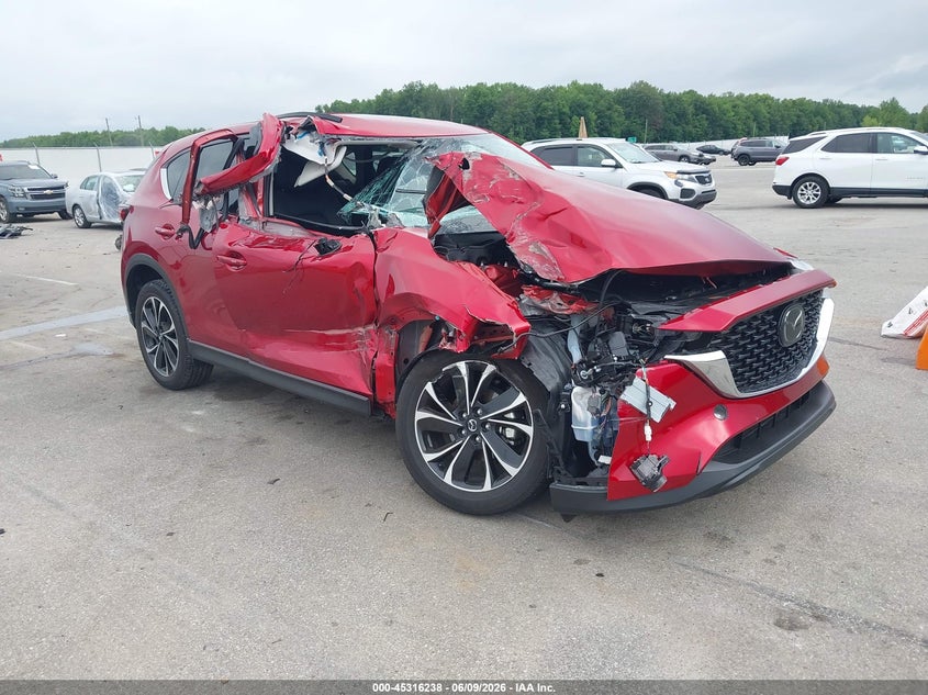 2022 Mazda Cx-5 VIN JM3KFBEM7N0627808 IAAI salvage auction — RIGHT SIDE, Salvage Title, sold $4,300 on 2026-07-23 (photo 1)