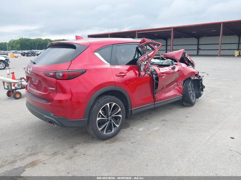 2022 Mazda Cx-5 VIN JM3KFBEM7N0627808 IAAI salvage auction — RIGHT SIDE, Salvage Title, sold $4,300 on 2026-07-23 (photo 4)