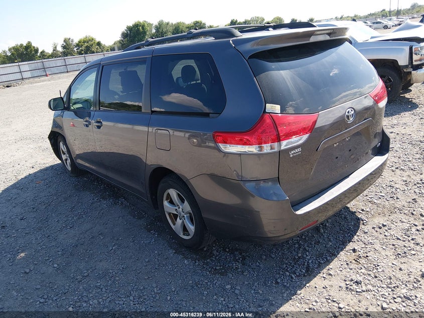 2012 Toyota Sienna VIN 5TDKK3DC1CS278447 IAAI salvage auction — FRONT END, Clear (Arkansas), sold $2,225 on 2026-07-20 (photo 3)