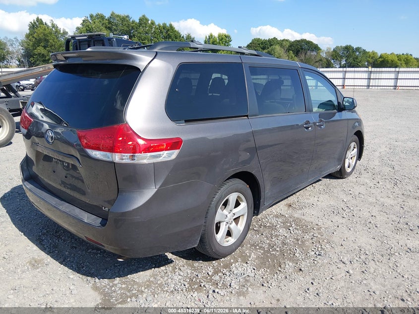 2012 Toyota Sienna VIN 5TDKK3DC1CS278447 IAAI salvage auction — FRONT END, Clear (Arkansas), sold $2,225 on 2026-07-20 (photo 4)