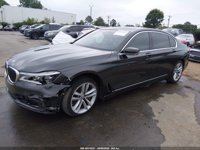 2016 BMW 7er VIN WBA7F2C54GG417989 IAAI salvage auction — FRONT END, Salvage Title, sold $5,850 on 2026-08-10 (photo 2)