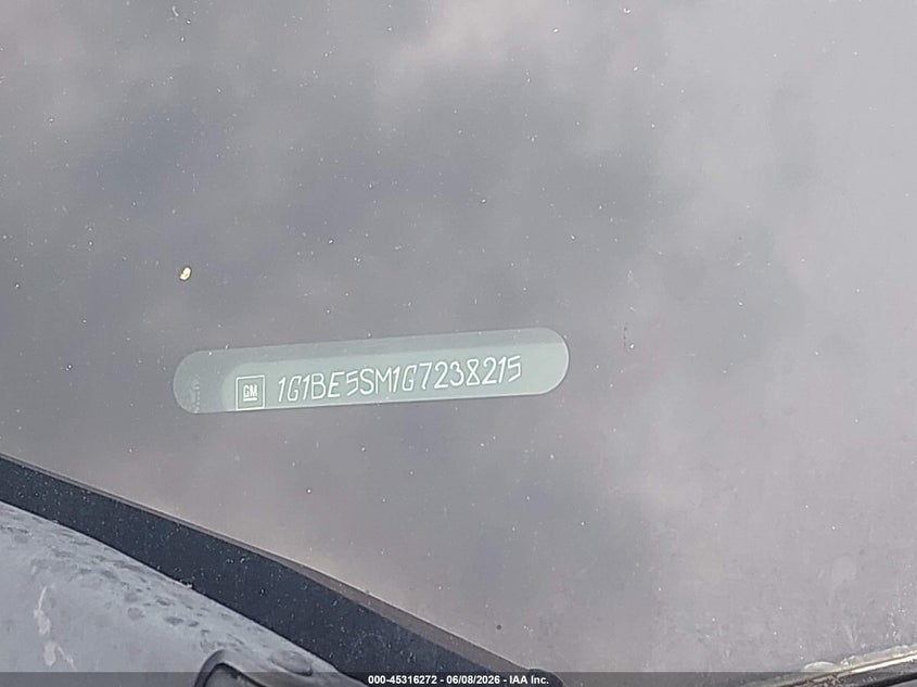 2016 Chevrolet Cruze VIN 1G1BE5SM1G7238215 IAAI salvage auction — REAR END, Salvage Title, sold $2,000 on 2026-07-10 (photo 9)
