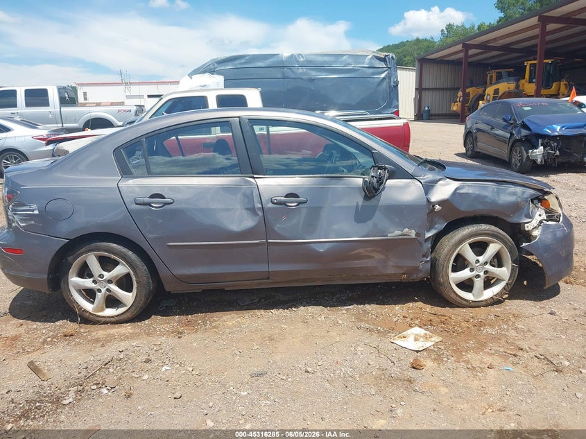 2008 Mazda 3 VIN JM1BK12F181782728 IAAI salvage auction — RIGHT SIDE, Salvage (Alabama), sold $250 on 2026-07-08 (photo 6)