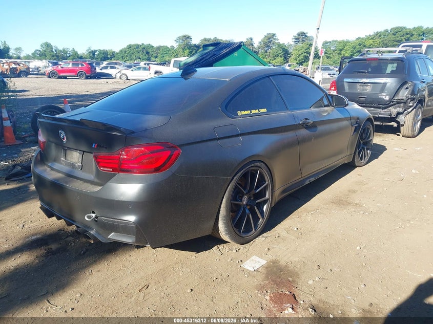 2015 BMW M4 VIN WBS3R9C55FK329507 IAAI salvage auction — WATER/FLOOD, Salvage Title, sold $11,250 on 2026-08-04 (photo 4)
