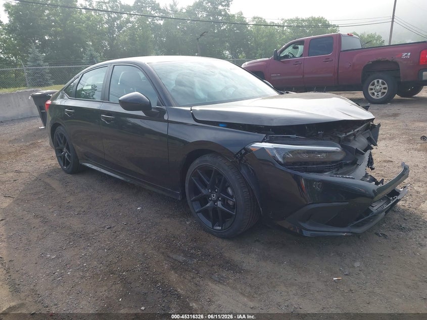 2023 Honda Civic VIN 2HGFE2F52PH520637 IAAI salvage auction — FRONT END, Salvage Title, sold $3,250 on 2026-07-23 (photo 1)