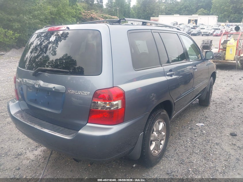 2004 Toyota Highlander VIN JTEDP21A240034345 IAAI salvage auction — LEFT SIDE, Repossession Paperwork (Georgia), sold $1,025 on 2026-07-14 (photo 4)