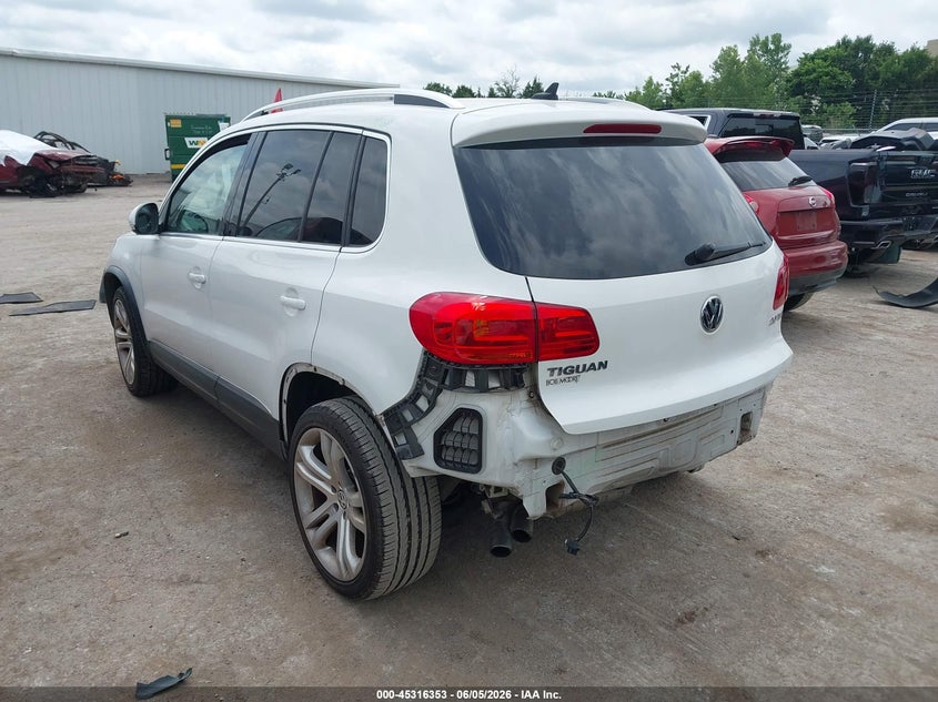 2013 Volkswagen Tiguan VIN WVGAV3AX1DW566427 IAAI salvage auction — REAR END, Clear (Oklahoma), sold $3,000 on 2026-08-05 (photo 3)