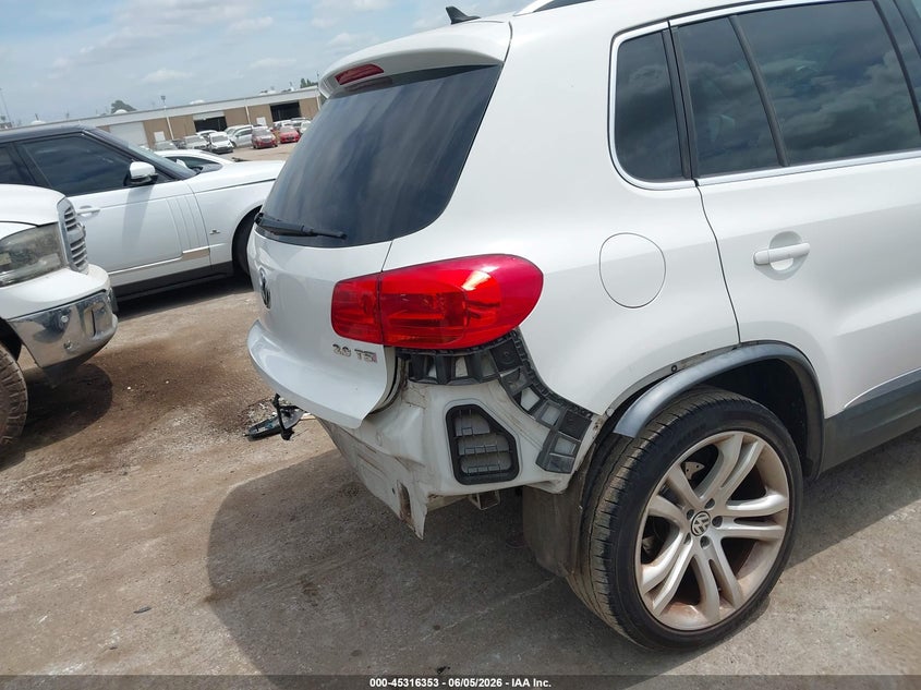 2013 Volkswagen Tiguan VIN WVGAV3AX1DW566427 IAAI salvage auction — REAR END, Clear (Oklahoma), sold $3,000 on 2026-08-05 (photo 6)
