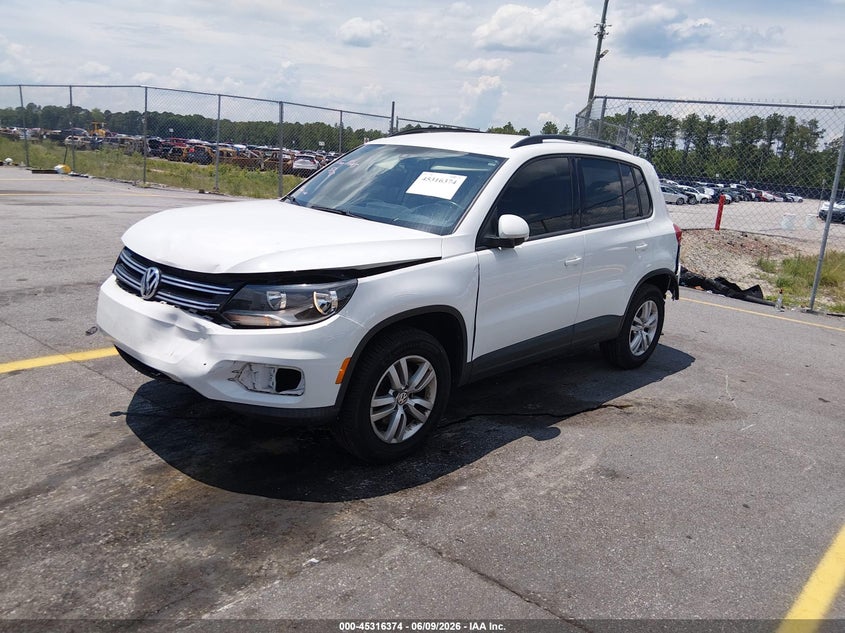 2017 Volkswagen Tiguan VIN WVGAV7AX5HK023280 IAAI salvage auction — FRONT END, Salvage Title, sold $1,500 on 2026-08-12 (photo 2)
