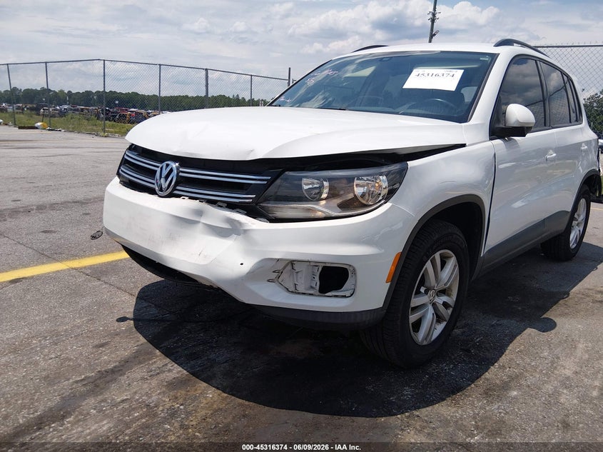 2017 Volkswagen Tiguan VIN WVGAV7AX5HK023280 IAAI salvage auction — FRONT END, Salvage Title, sold $1,500 on 2026-08-12 (photo 6)