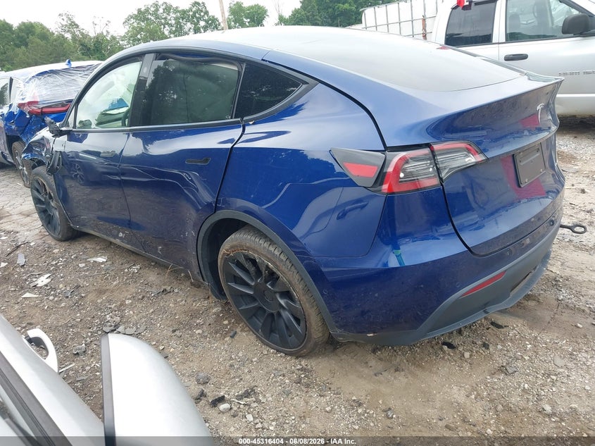 2021 Tesla Model y VIN 5YJYGDEE1MF209300 IAAI salvage auction — FRONT END, Salvage Title, sold $525 on 2026-07-22 (photo 3)