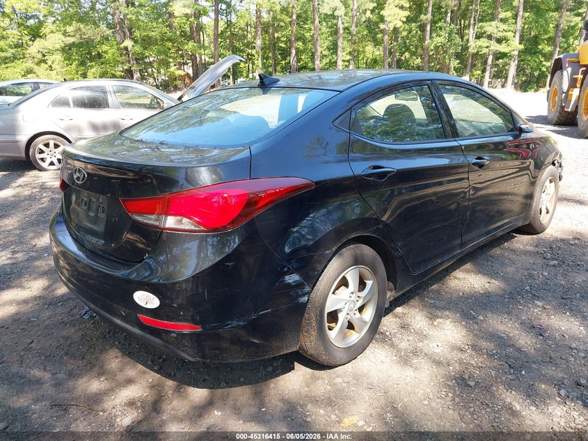 2014 Hyundai Elantra VIN KMHDH4AE7EU218699 IAAI salvage auction — NORMAL WEAR, Clear (Virginia), sold $400 on 2026-07-07 (photo 4)