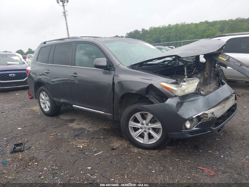 2013 Toyota Highlander VIN 5TDZK3EH8DS116907 IAAI salvage auction — FRONT END, Salvage Title, sold $850 on 2026-07-22 (photo 1)