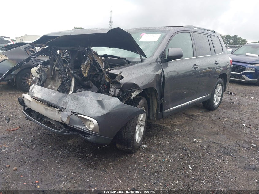 2013 Toyota Highlander VIN 5TDZK3EH8DS116907 IAAI salvage auction — FRONT END, Salvage Title, sold $850 on 2026-07-22 (photo 2)