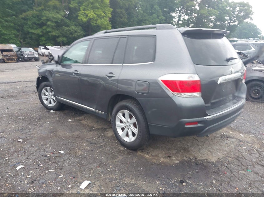 2013 Toyota Highlander VIN 5TDZK3EH8DS116907 IAAI salvage auction — FRONT END, Salvage Title, sold $850 on 2026-07-22 (photo 3)