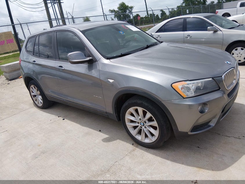 2013 BMW X3 VIN 5UXWX9C52D0A21067 IAAI salvage auction — NORMAL WEAR, Original (Texas), sold $825 on 2026-07-24 (photo 1)
