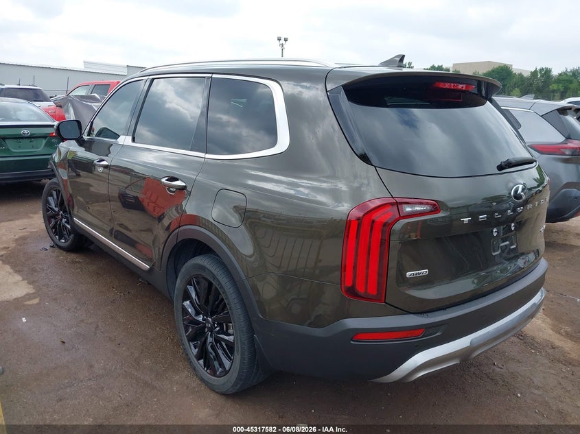 2021 Kia Telluride VIN 5XYP5DHC6MG129270 IAAI salvage auction — LEFT FRONT, Clear (Oklahoma), sold $5,900 on 2026-09-10 (photo 3)