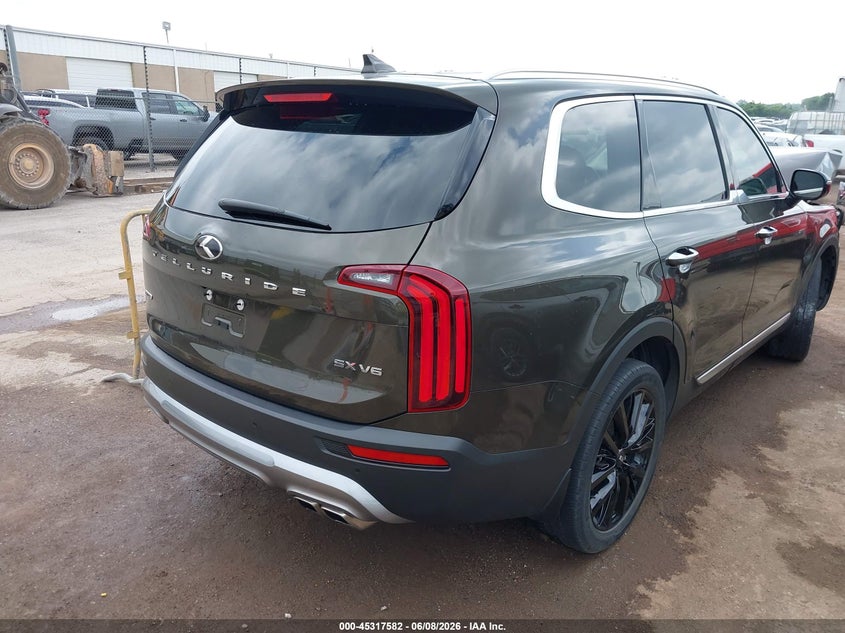 2021 Kia Telluride VIN 5XYP5DHC6MG129270 IAAI salvage auction — LEFT FRONT, Clear (Oklahoma), sold $5,900 on 2026-09-10 (photo 4)