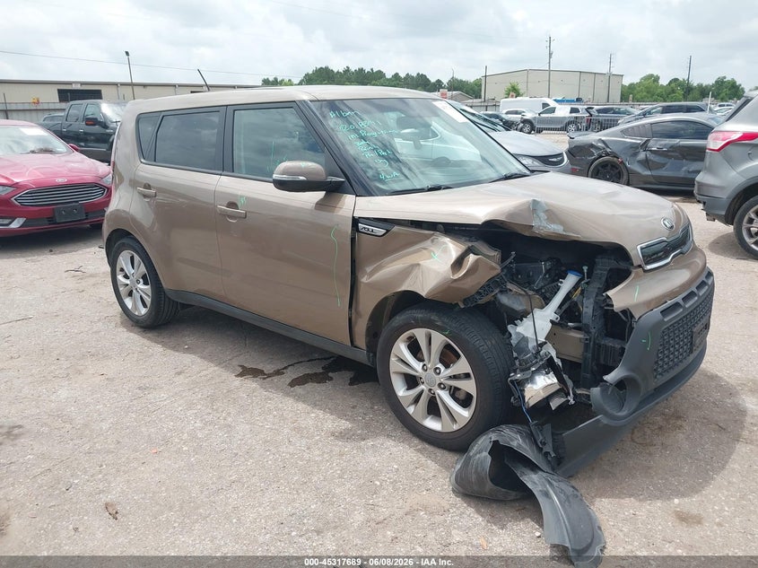 2014 Kia Soul VIN KNDJP3A5XE7010030 IAAI salvage auction — RIGHT FRONT, Salvage Title, sold $1,200 on 2026-07-22 (photo 1)