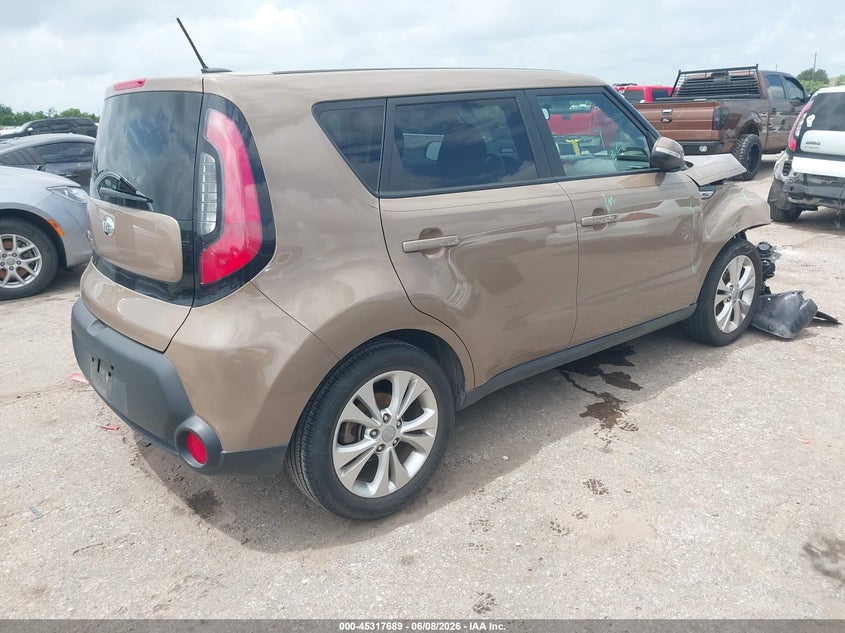 2014 Kia Soul VIN KNDJP3A5XE7010030 IAAI salvage auction — RIGHT FRONT, Salvage Title, sold $1,200 on 2026-07-22 (photo 4)