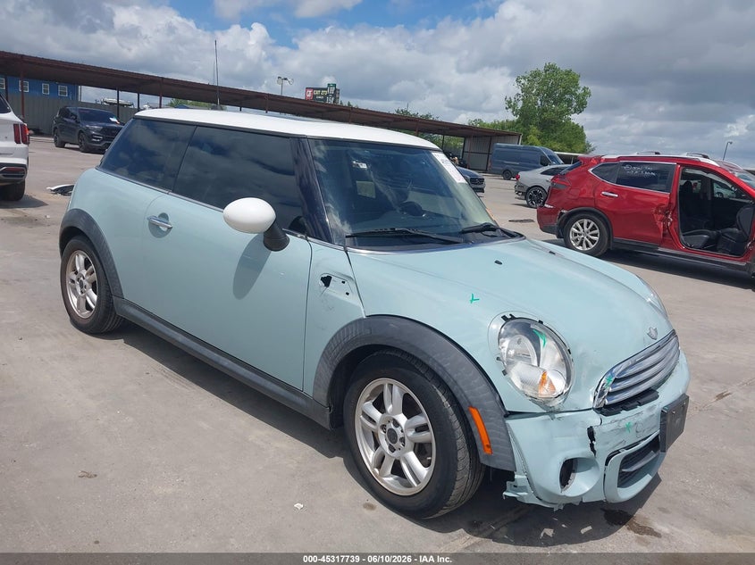 2012 Mini Cooper VIN WMWSU3C52CT259952 IAAI salvage auction — FRONT END, Original (Texas), sold $700 on 2026-07-22 (photo 1)