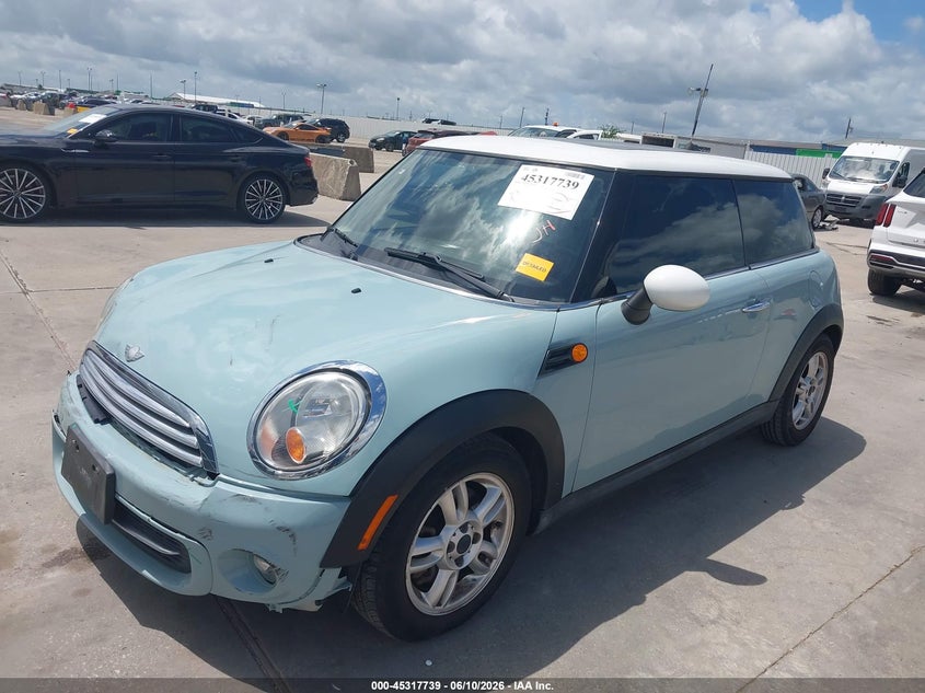 2012 Mini Cooper VIN WMWSU3C52CT259952 IAAI salvage auction — FRONT END, Original (Texas), sold $700 on 2026-07-22 (photo 2)