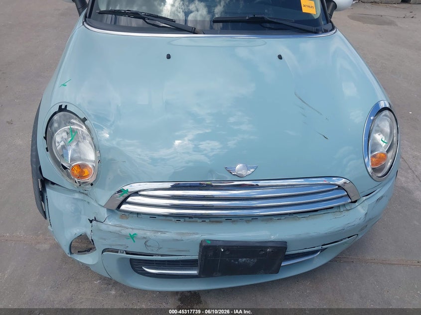 2012 Mini Cooper VIN WMWSU3C52CT259952 IAAI salvage auction — FRONT END, Original (Texas), sold $700 on 2026-07-22 (photo 6)