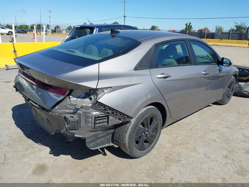 2022 Hyundai Elantra VIN KMHLS4AG3NU239466 IAAI salvage auction — FRONT & REAR, Salvage Title, sold $3,925 on 2026-07-16 (photo 4)
