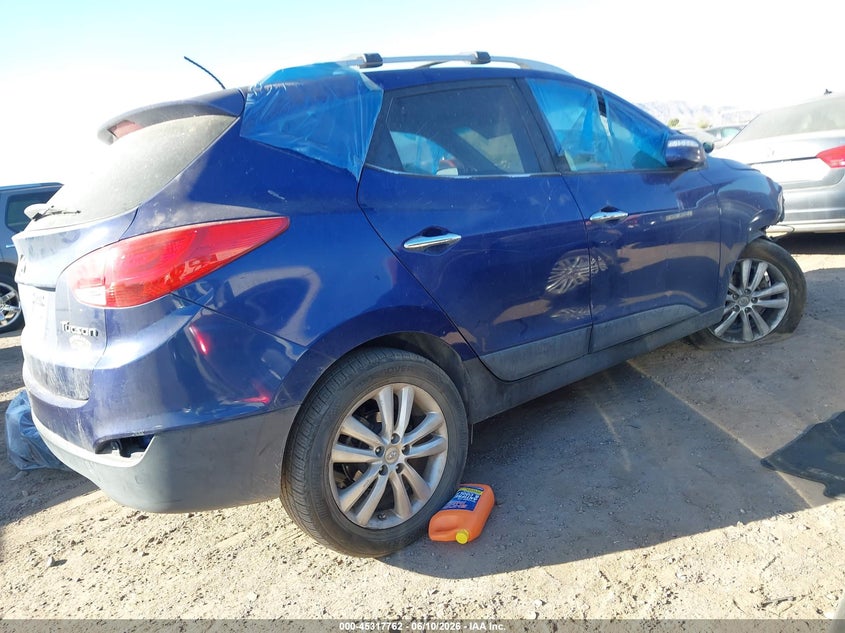 2013 Hyundai Tucson VIN KM8JU3AC1DU672968 IAAI salvage auction — NORMAL WEAR, Salvage Title, sold $425 on 2026-07-28 (photo 4)