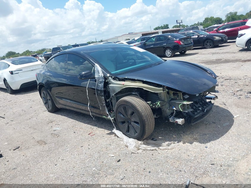 2026 Tesla Model 3 VIN 5YJ3E1EA6TF149069 IAAI salvage auction — FRONT & REAR, Salvage Title, sold $12,600 on 2026-08-02 (photo 1)