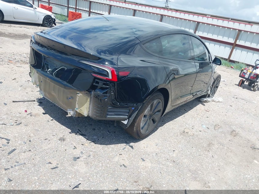 2026 Tesla Model 3 VIN 5YJ3E1EA6TF149069 IAAI salvage auction — FRONT & REAR, Salvage Title, sold $12,600 on 2026-08-02 (photo 4)