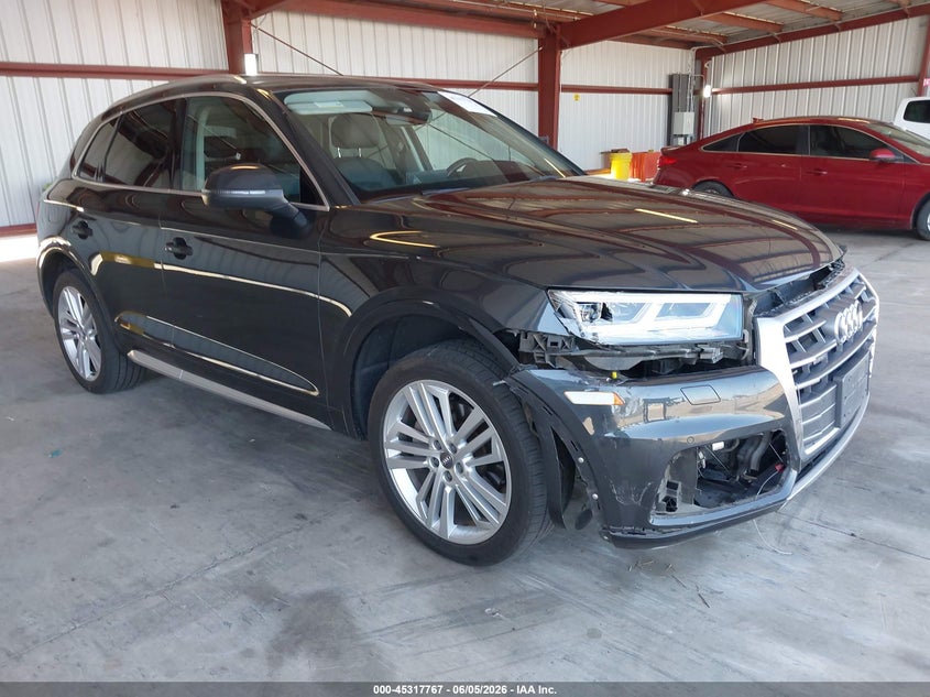 2018 Audi Q5 VIN WA1BNAFYXJ2001783 IAAI salvage auction — FRONT END, Salvage Title, sold $5,925 on 2026-07-24 (photo 1)
