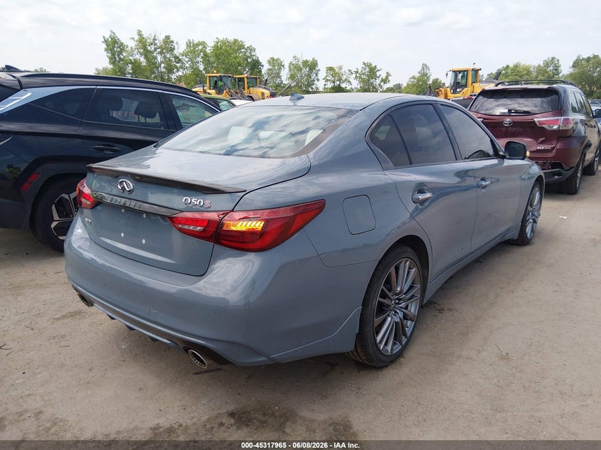 2021 Infiniti Q50 VIN JN1FV7DR6MM880751 IAAI salvage auction — HAIL, Salvage Title, sold $13,200 on 2026-07-14 (photo 4)