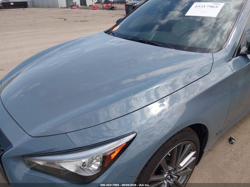 2021 Infiniti Q50 VIN JN1FV7DR6MM880751 IAAI salvage auction — HAIL, Salvage Title, sold $13,200 on 2026-07-14 (photo 6)