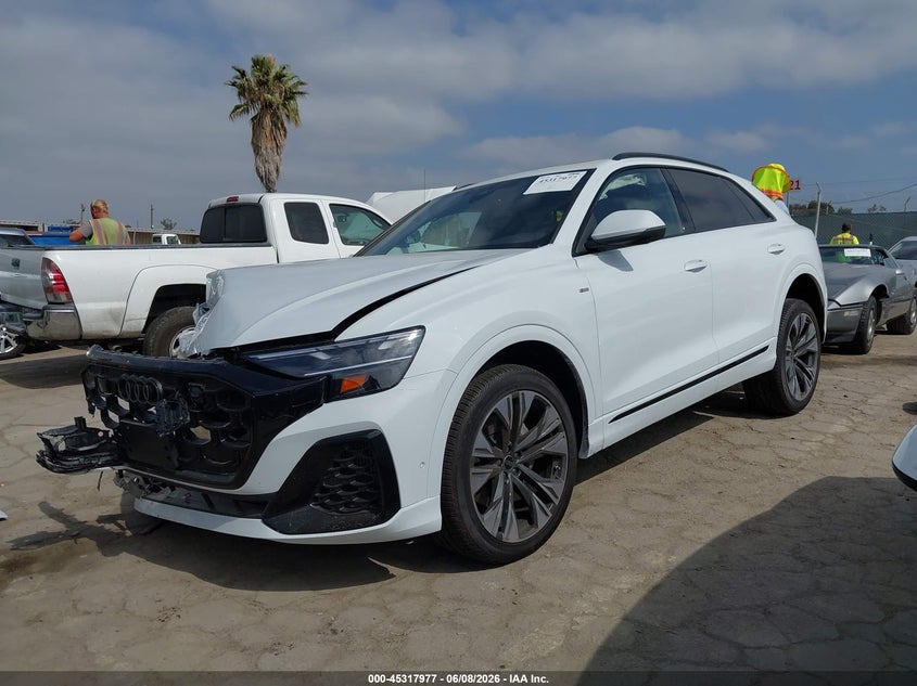 2026 Audi Q8 VIN WA1EVBF16TD017752 IAAI salvage auction — RIGHT FRONT, Salvage (California), sold $26,500 on 2026-07-30 (photo 2)